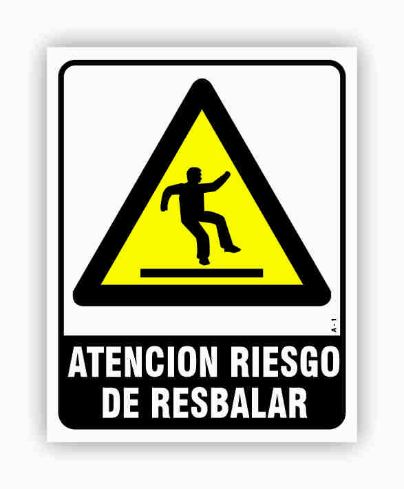 Atencion Riesgo de resbalar